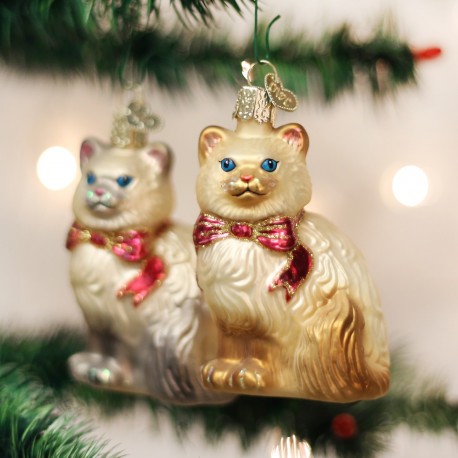 Himalayan Kitty Old World Christmas Ornament
