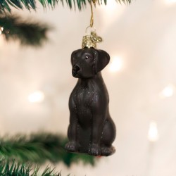 Black Labrador Old World Christmas Ornament