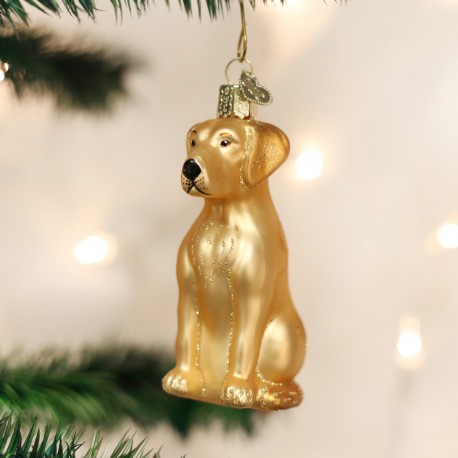 Yellow Labrador Old World Christmas Ornament