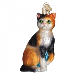 Calico Cat Old World Christmas Ornament