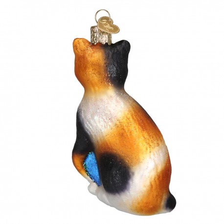 Calico Cat Old World Christmas Ornament