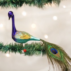 Magnificent Peacock Old World Christmas Ornament