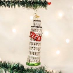 Leaning Tower of Pisa Old World Christmas Ornament