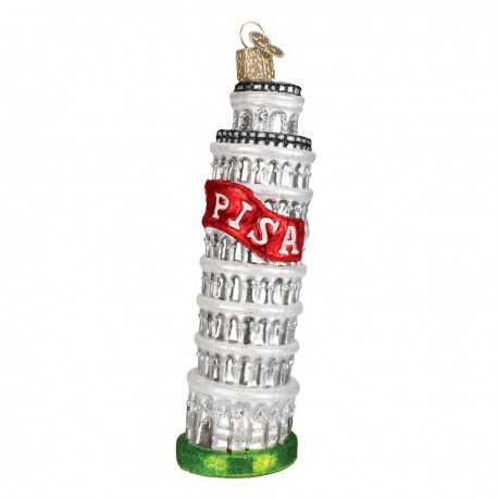 Leaning Tower of Pisa Old World Christmas Ornament