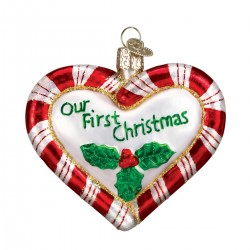 Peppermint Heart Old World Christmas Ornament