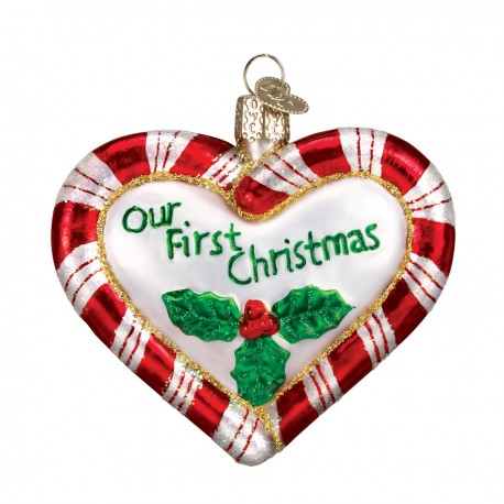 Peppermint Heart Old World Christmas Ornament