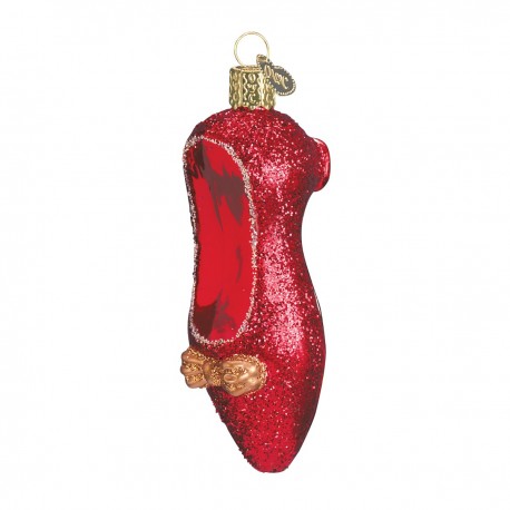 Red Slipper Old World Christmas Ornament