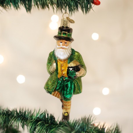 Irish Santa Old World Christmas Ornament