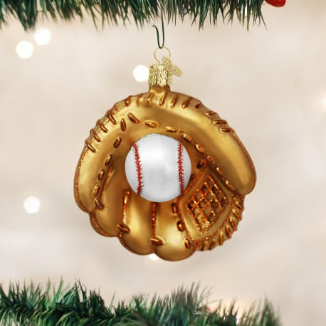 Baseball Mitt Old World Christmas Ornament