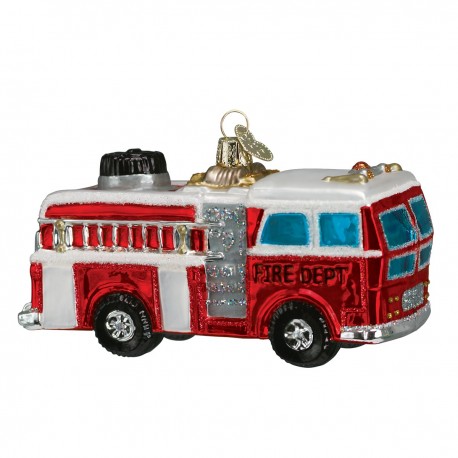 Fire Truck Old World Christmas Ornament