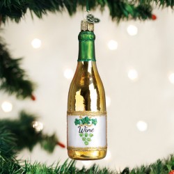 White Wine Bottle Old World Christmas Ornament