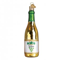 White Wine Bottle Old World Christmas Ornament