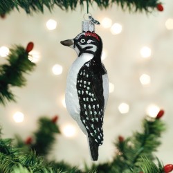Hairy Woodpecker Old World Christmas Ornament