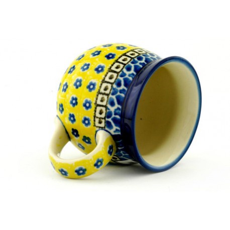 Polish Pottery Bubble Mug - 8 oz - Sunburst