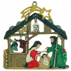 Nativity Pewter Ornament