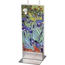 Flat Candle - Irises by Van Gogh