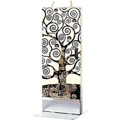 Flat Candle - Tree of Life by Klimt