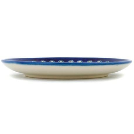 Polish Pottery Plate - 6" - Floral Peacock