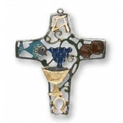 Liturgical Cross Pewter Ornament