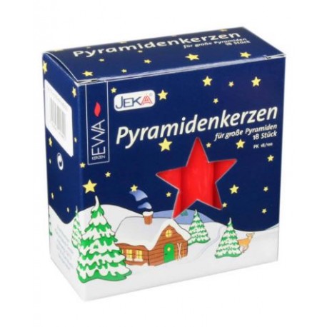 German Pyramid Candles Large Red 17mm