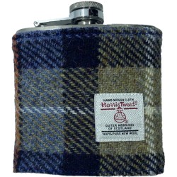 Tweed-Wrapped Flask - Blue and Beige
