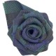 Tartan Rose Brooch - Black Watch