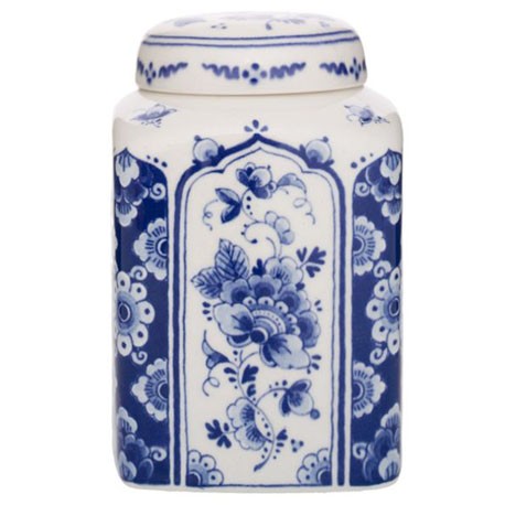 Delft Blueware Canister - Flowers