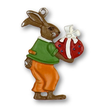 Bunny with Easter Egg Pewter Ornament