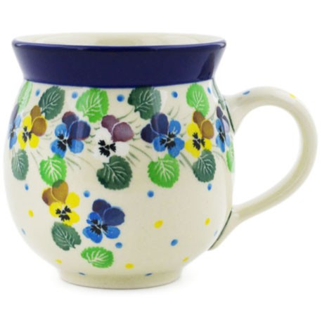 Bubble Mug - 12 oz - Colorful Pansies