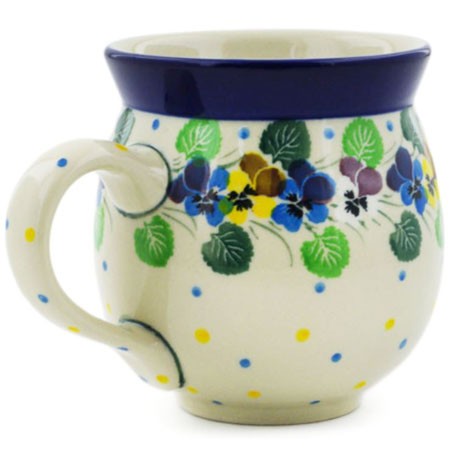 Bubble Mug - 12 oz - Colorful Pansies