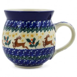 Bubble Mug - 12 oz - Reindeer Holly