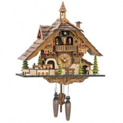 Engstler Chalet-Style Quartz Cuckoo Clock with Train