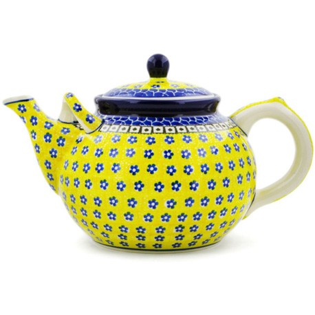Polish Pottery Tea or Coffee Pot - 61 oz. - Sunburst