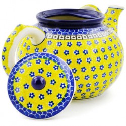 Polish Pottery Tea or Coffee Pot - 61 oz. - Sunburst