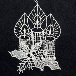 Lace Ornament - Three Candles