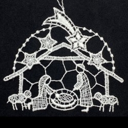 Lace Ornament - Nativity