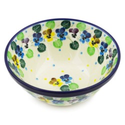 Bowl - 5.5" - Colorful Pansies
