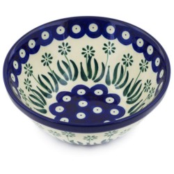 Polish Pottery Bowl - 5.5" - Daisy Peacock