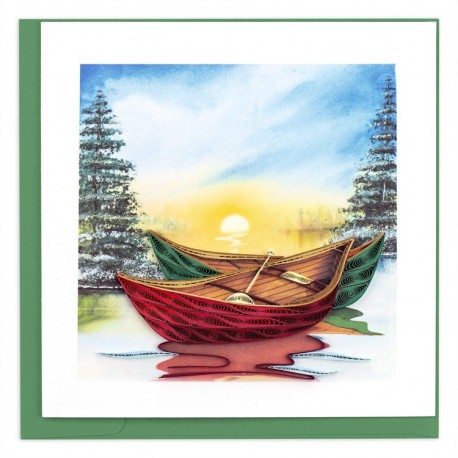 Quilling Card - Canoes