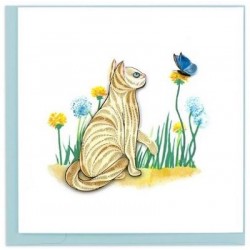 Quilling Card - Cat with Butterfly