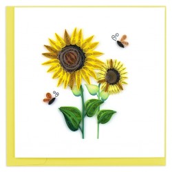 Quilling Card - Sunflowers and Bees