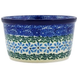 Polish Pottery Bowl - 4" - Blue Butterfly