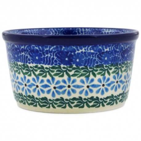 Polish Pottery Bowl - 4" - Blue Butterfly