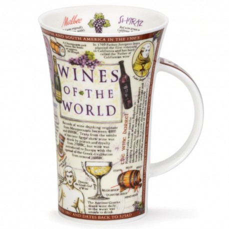 Fine Bone China Mug - Tall - Wines of the World