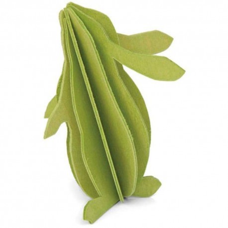 Wooden 3D Puzzle - Green Rabbit