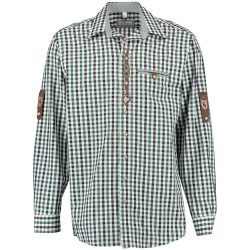 S German Traditional Men's Fest Shirt Green/Black
