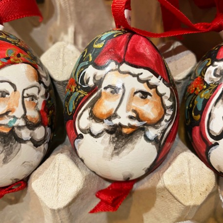 Eggshell Ornament Santa Face