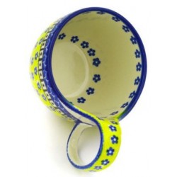 Polish Pottery Bowl 4" with Handle Sunburst