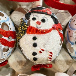 Eggshell Ornament Snowman Cutout