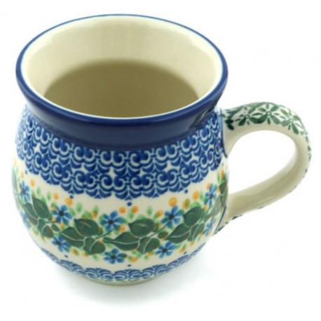 Polish Pottery Bubble Mug - 12 oz - Ivy Trail